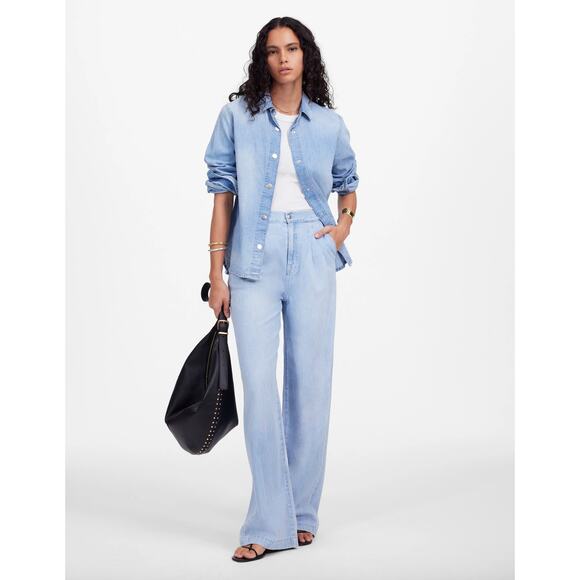 Madewell Denim - Madewell Light Blue Denim Wide Leg Jeans